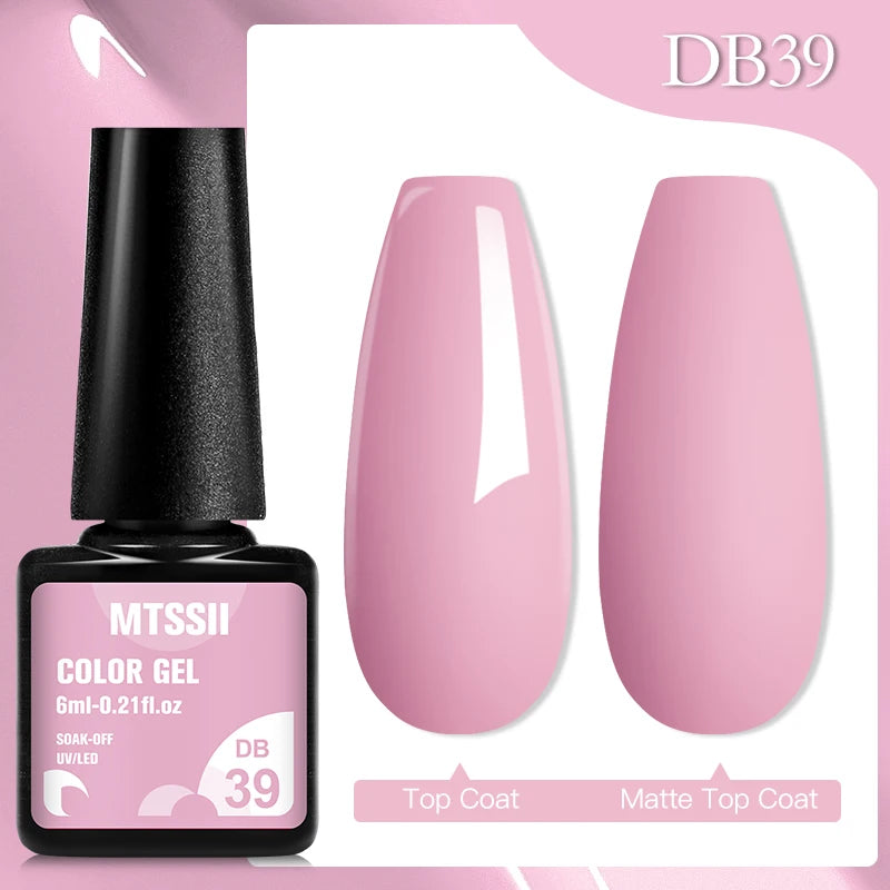 Mtssii 6ML Chocolate Color Gel Nail Polish Brown Semi Permanent UV Gel Autumn Winter Popular Soak Off Nail Art Gel Varnishes