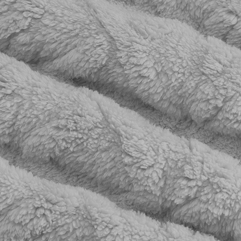 Autumn and winter leisure men's high street jacquard double-sided velvet hooded sports trend pullover sweater jacket