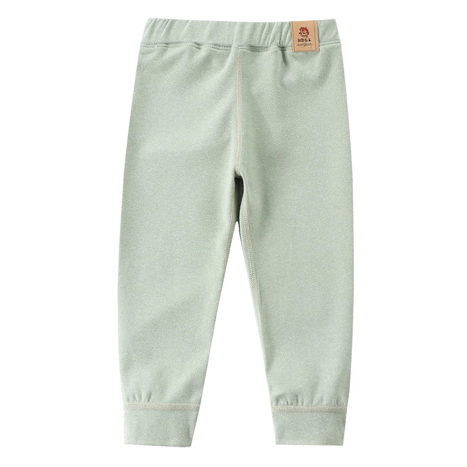 Children Fleece-lined Pants for Teenager Boys Girls Warm and Cozy Elastic Winter Bottoms Clothes Suitable for Autumn and Winter