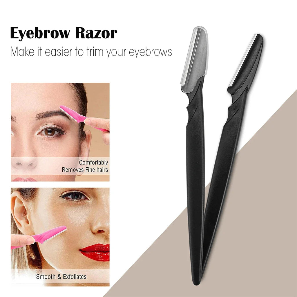 6/12Pcs Set Precision Eyebrow Razor Kit - Multipurpose Exfoliating Dermaplaning Tools and Facial Razor for Women and Men