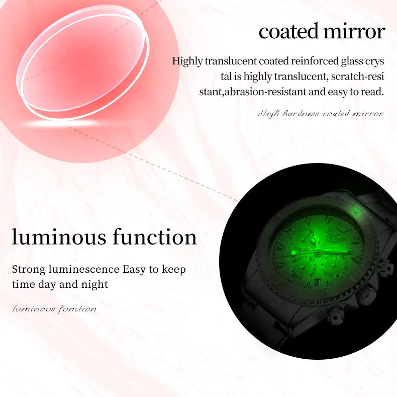 Luxury Women Watch Original Quartz Watch Multi functional HD Date Waterproof Luminous Chronograph Women Gift Watch