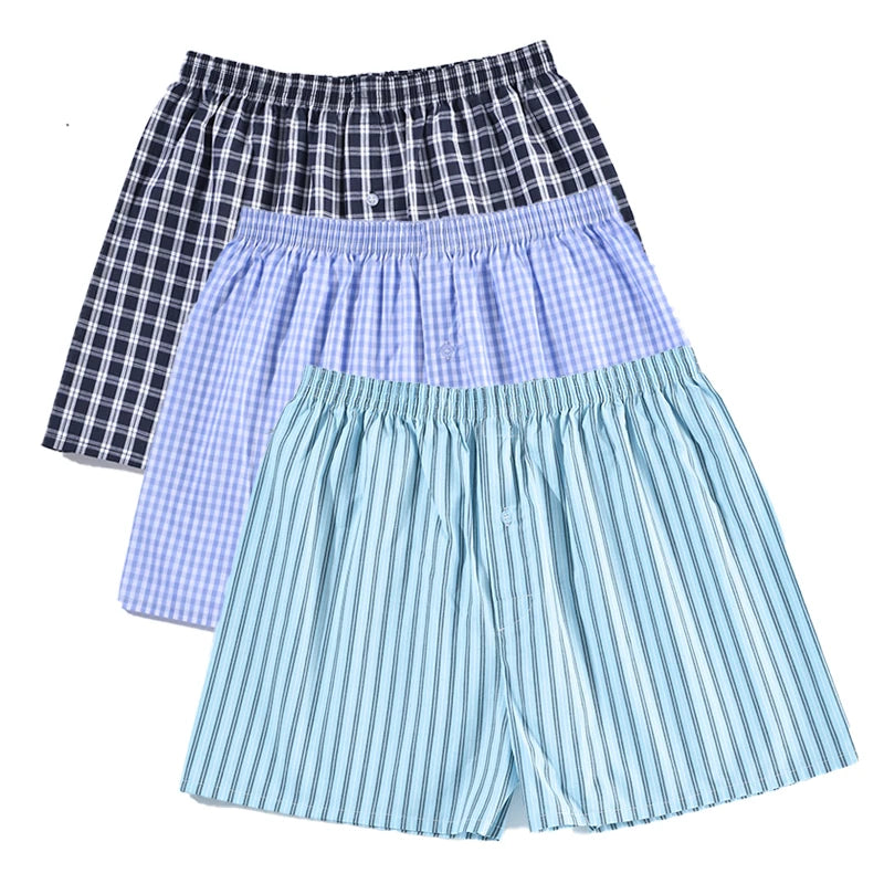 Cotton Men's Boxer Shorts, Summer Men's Comfort Shorts, Men's Breathable Underwear, Soft Shorts, Home Shorts, Special 3pcs Set