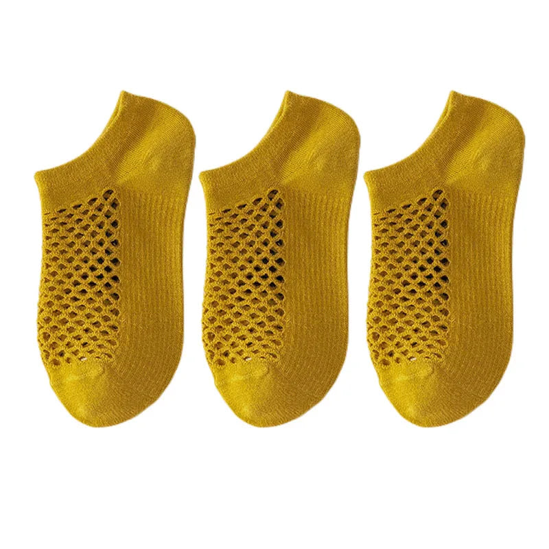 3pairs Women's Socks Breathable Fishnet Casual Ankle Sock Fashion Comfortable High Quality Summer Thin Ladies Calcetines Mujer