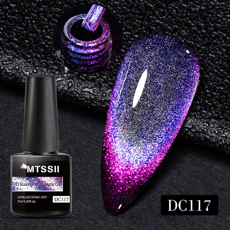 7ml Moonlight Magnetic Cat Eye Gel Nail Polish Grey Blue Red Black Autumn and Winter Nails Ultra Shine Soak Off UV Gel Nail Art