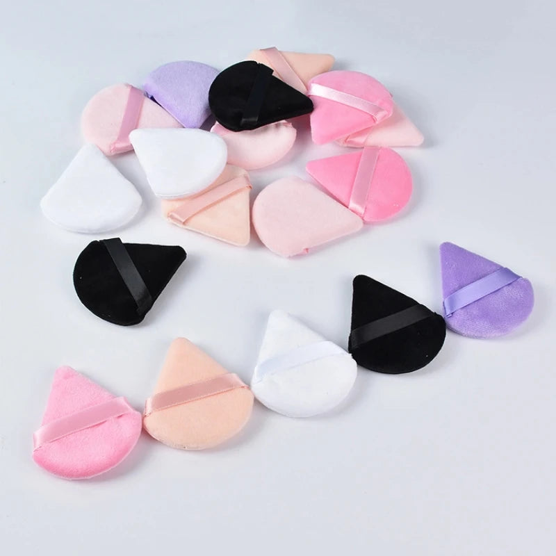 Triangle Powder Puff Soft Makeup Sponge for Face Make Up Eyes Contouring Shadow Cosmetic Washable Mini Velvet Foundation Puff