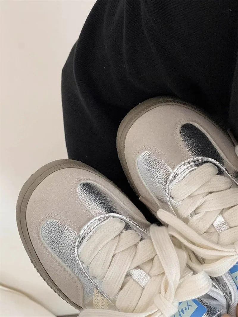 Women's Sneakers Fashion Lace Up Vulcanized Shoes Luxury Tennis Training Shoes for Women Casual Sports Running Shoe Ladies Shoes