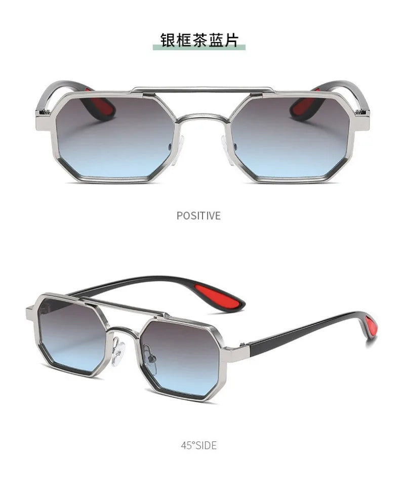 Vintage Square Sunglasses for Men Steampunk Sunglasses Retro Women Punk Style Fashion Glasses Retro Shades Gafas De Sol Очки