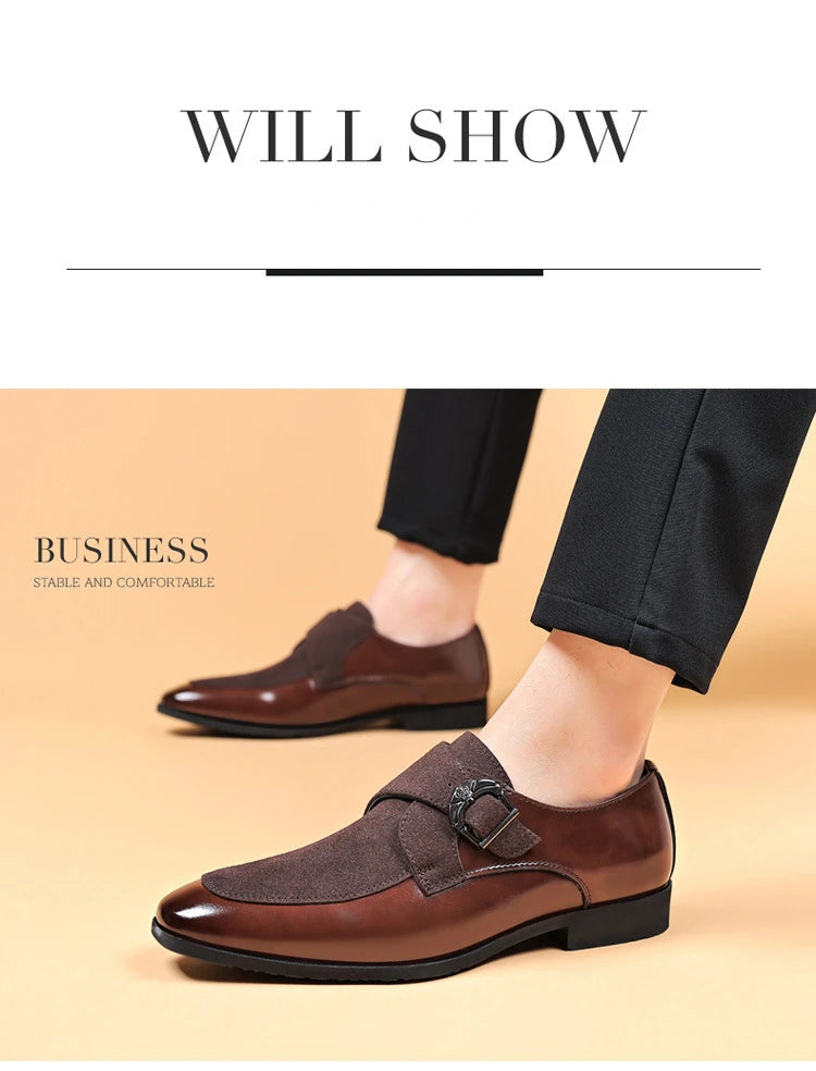 Luxury Dress Shoes for Men designer Business Men Oxford Shoes British Style Pointed Wedding Formal Shoes New Men Fashion Loafers