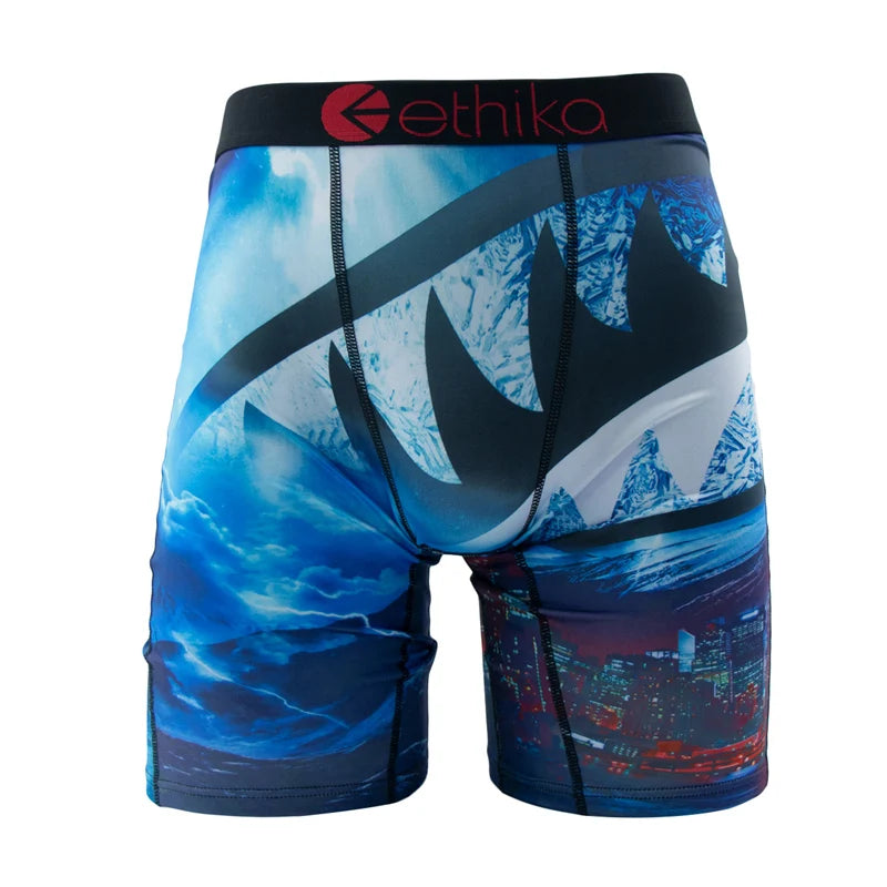 ETHIKA 1Pcs Men Underwear Boxers Breathable Mesh Crotch Mens Trunks Plus Size S-3XL Man Swimming Underpants Men's Panties Trunks
