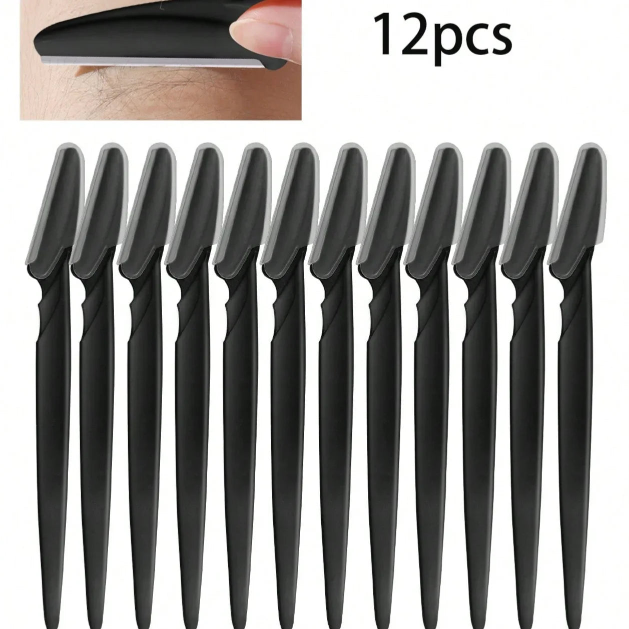 6/12Pcs Set Precision Eyebrow Razor Kit - Multipurpose Exfoliating Dermaplaning Tools and Facial Razor for Women and Men