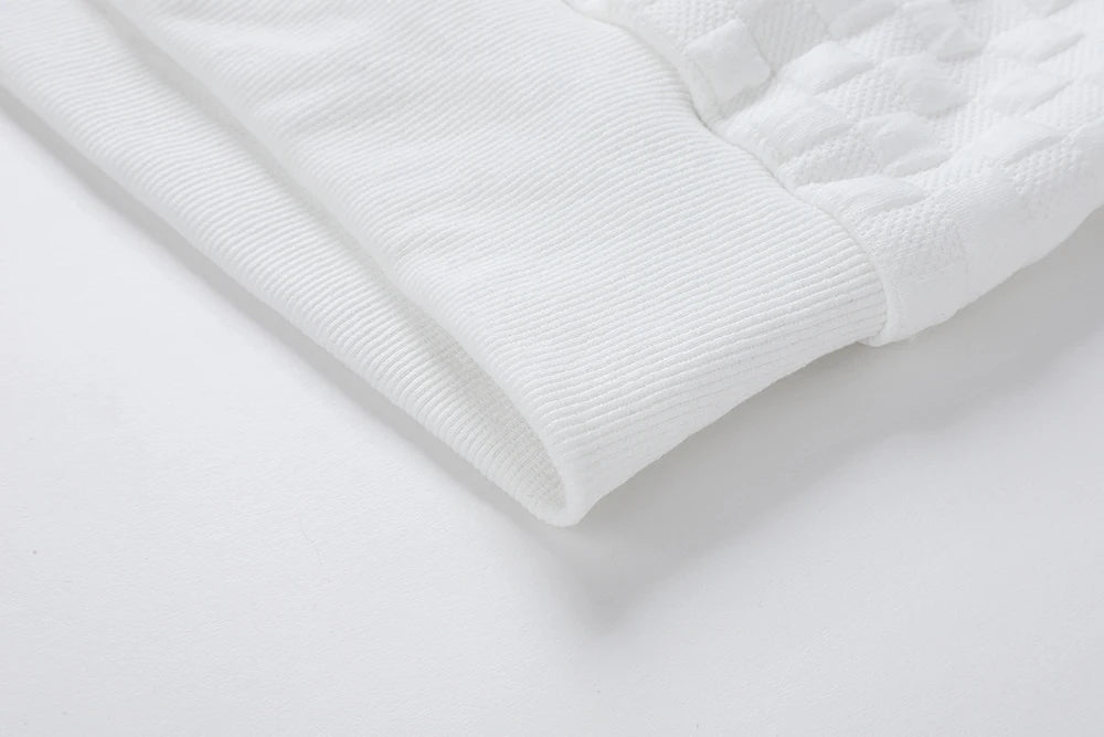 Men's Quarter Zip Sweatshirts Casual Fall Mock Neck White Loose Pullover Long Sleeve Solid Graphic Zip Up Sweatshirt