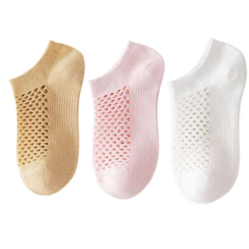 3pairs Women's Socks Breathable Fishnet Casual Ankle Sock Fashion Comfortable High Quality Summer Thin Ladies Calcetines Mujer