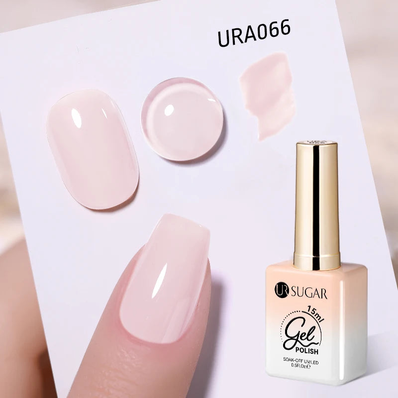 UR SUGAR 15ml Glitter Reflective Black Nail Gel Polish Flash Effect Shiny Soak Off UV Gel Manicure Colorful NeonNail Art Varnish