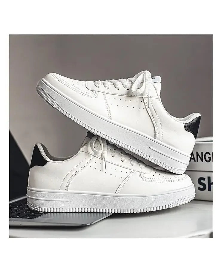 2025@@@New white men's shoes in 2025, pure white sports shoes for handsome and casual young students in spring.