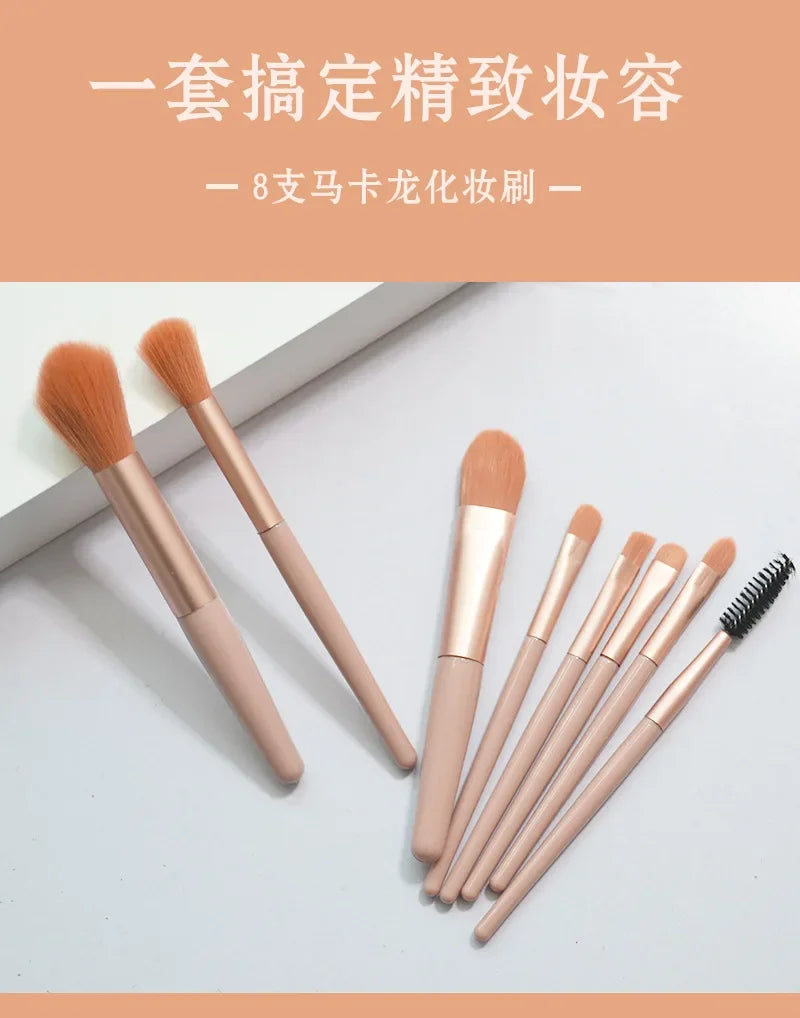 8Pcs Portable Makeup Brush Eyeshadow Foundation Blending Make up Soft Fluffy Cosmetics Concealer Makeup Brush Make Up Supplies