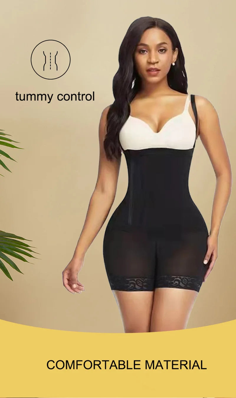 AfruliA High Compression Bodysuits Shapewear Fajas Colombianas Corrective Girdles Tummy Control Panties BBL Slimming Body Shaper