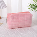 Cosmetic Bag Plush Pink Makeup Pouch Large Capacity Travel Toiletry BagOrganizer Makeup 2025 Storage Female Travel Wash Pouch