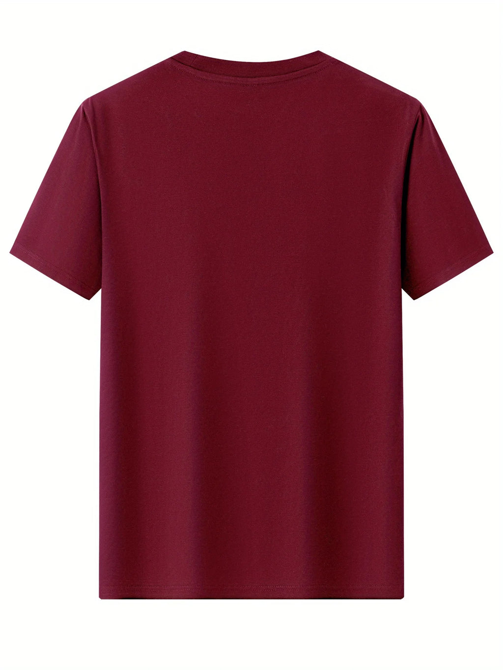 Men's 100% pure cotton casual loose modern abstract letter and "at time" pattern printed round neck short sleeved T-shirt top