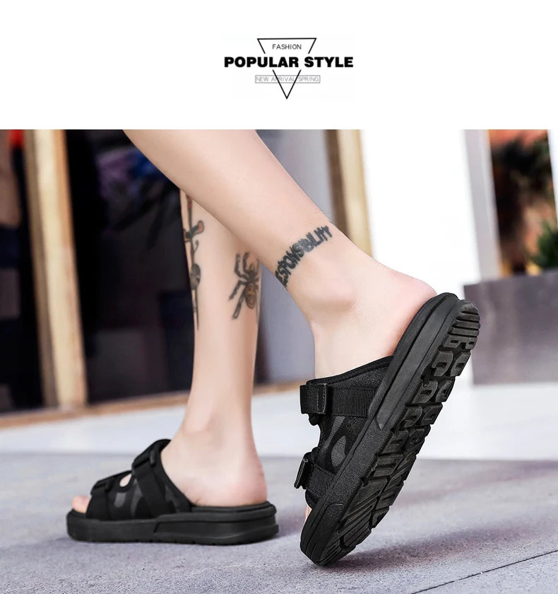 Men's Sandals Flat Sandals Men's Slippers Shoes for Men Wear-resistant Soft and Comfortable Indoor and Outdoor Non-slip Fashion