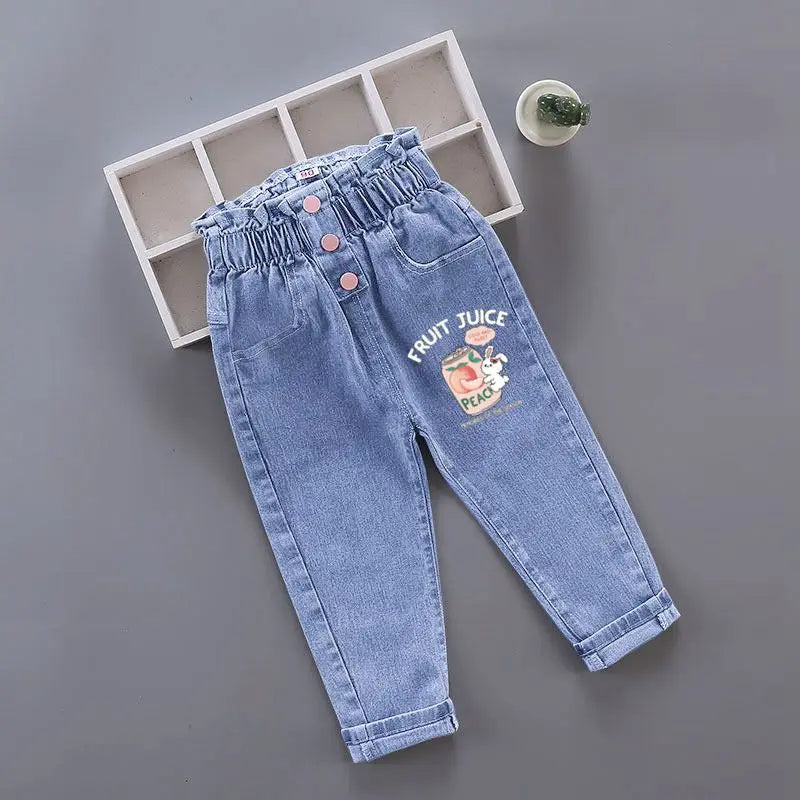 Girls Pants Kids Clothes Children Jeans Cowboy  Denim Pants Spring Autumn Fashion Clothing Streetwear Casual Harajuku