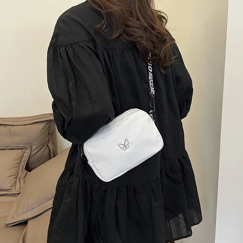 New Fashion Women Crossbody Bags Makeup Bag Women Trend Lingge Embroidery Camera Shoulder Bag Design Nylon Small Messenger Bag