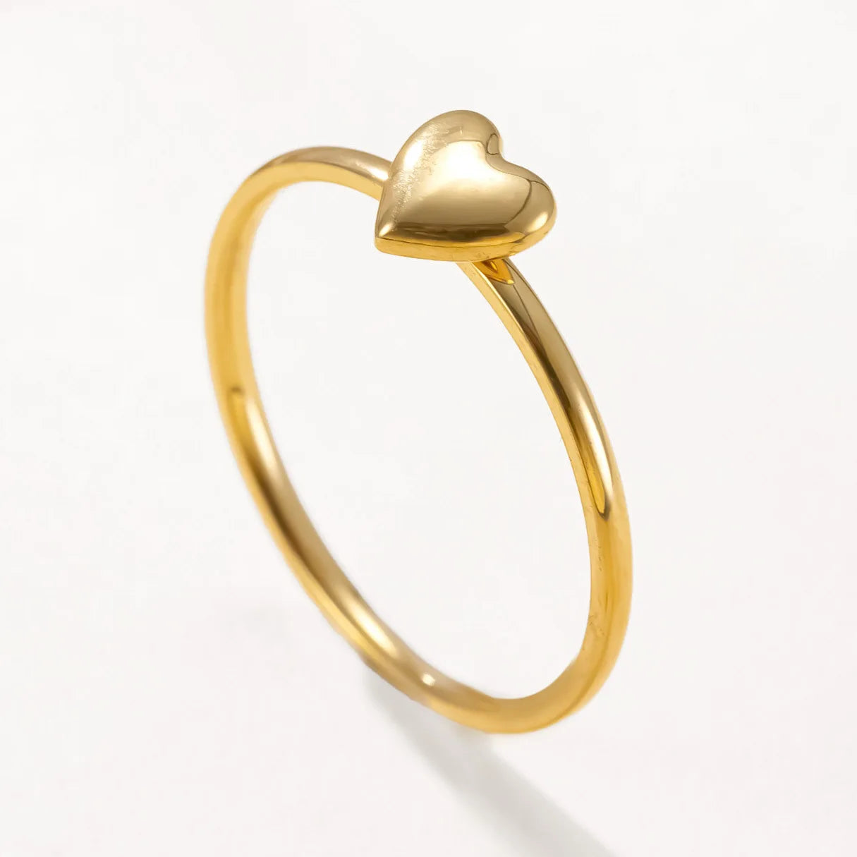 Stainlesss Steel Mini Heart Ring Women Gold Color Minimalist Trendy Finger Rings Cute Jewelry Gift Wholesale