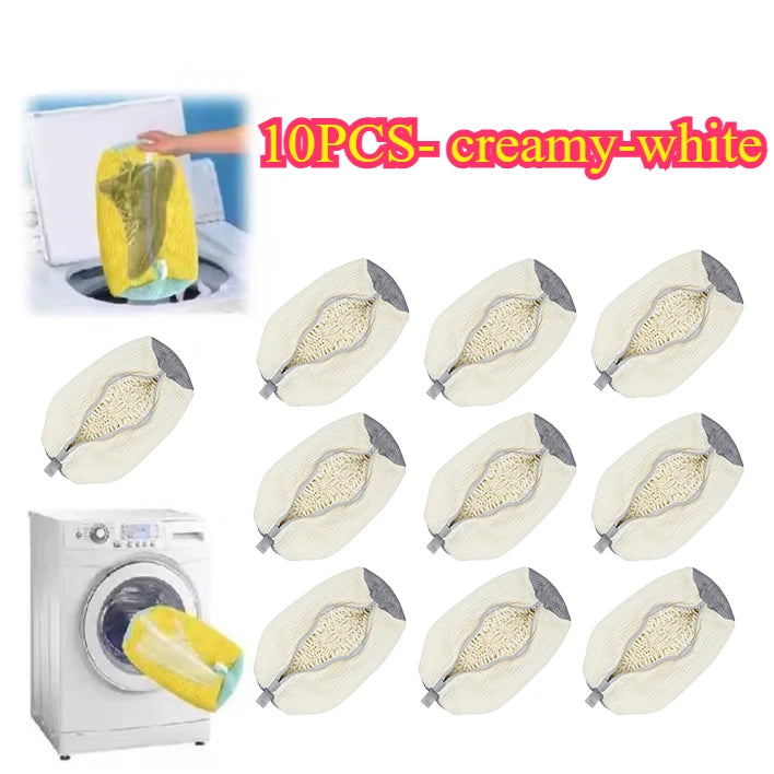 Washing Machine Shoe Bag - Heavy Duty Mesh Laundry Protector Anti-Deformation Anti-Wear Sneaker Wash Bag for Lazy Efficient Clea