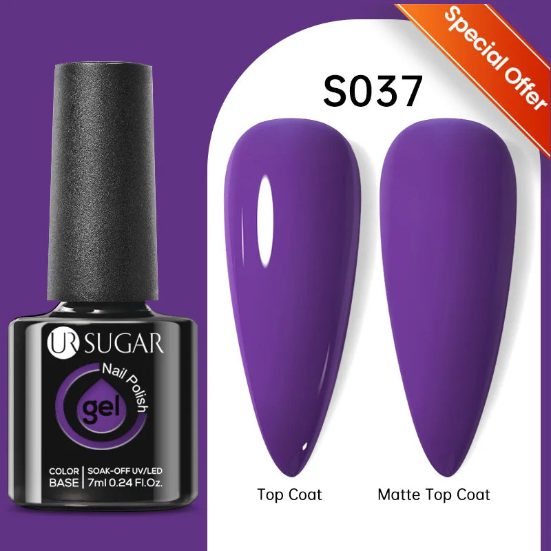 UR SUGAR 15ml Glitter Reflective Black Nail Gel Polish Flash Effect Shiny Soak Off UV Gel Manicure Colorful NeonNail Art Varnish