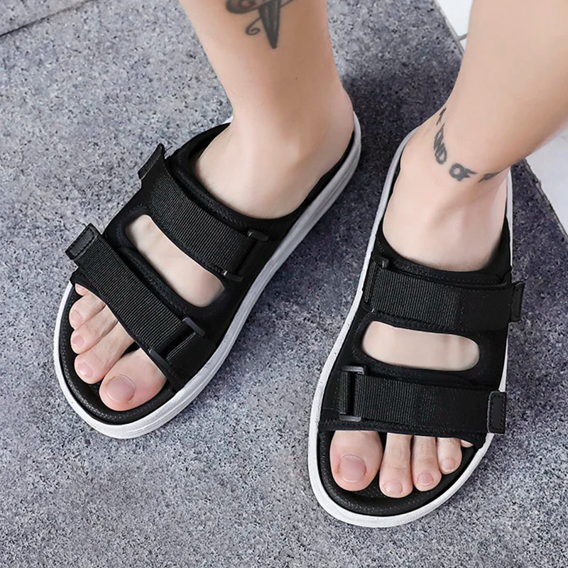 Men's Sandals Flat Sandals Men's Slippers Shoes for Men Wear-resistant Soft and Comfortable Indoor and Outdoor Non-slip Fashion