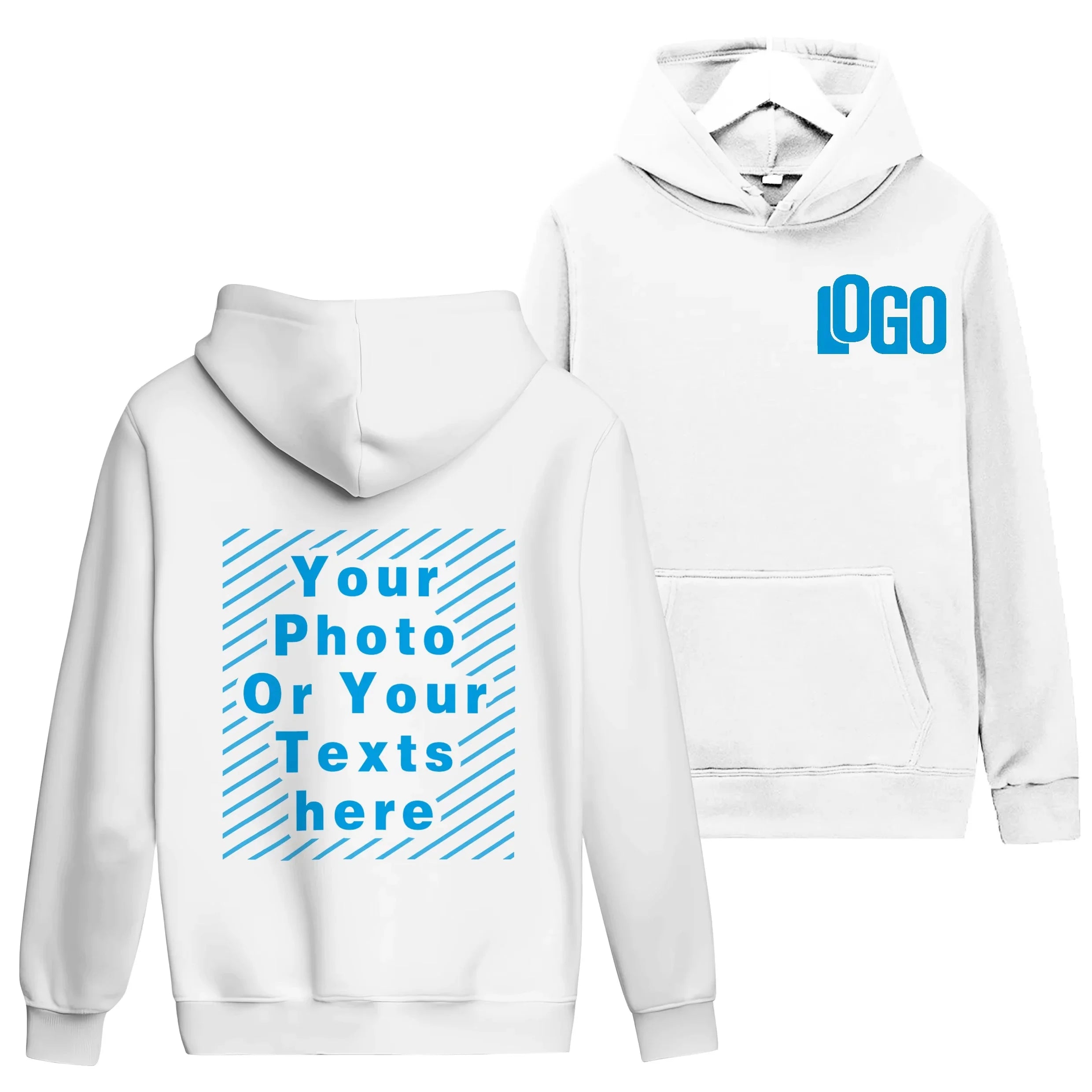 2025 Customized printed hoodies for men and women, loose casual wear, long sleeved hooded sweaters, personalized streetwear
