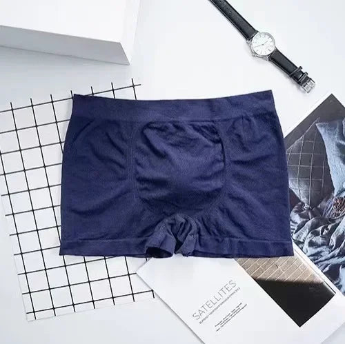 Fashion Mens Cotton Panties Elasticity Cotton BoxerShorts Man's Underwear Boxers Breathable U Convex Male Underpants Large Size