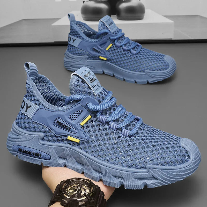 2025 Men's Casual Shoes Summer Beach Anti-slip Wading Shoes Outdoor Comfortable Breathable Mesh Sneakers Men Zapatos De Hombre