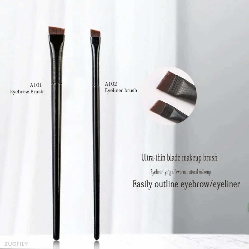 New 1/2pcs Blade Makeup Brushes Angled Thin Eyebrow Brush Flat Fine Eyeliner Brush Professional Liner Brow Beauty Make Up Tool