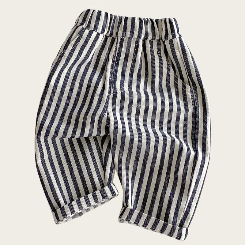 0-5Y Kids Boys Cotton Denim Pants Summer 2026 Baby Jeans New Stylish Korean Style Children's Casual Soft Trousers Clothing Boys