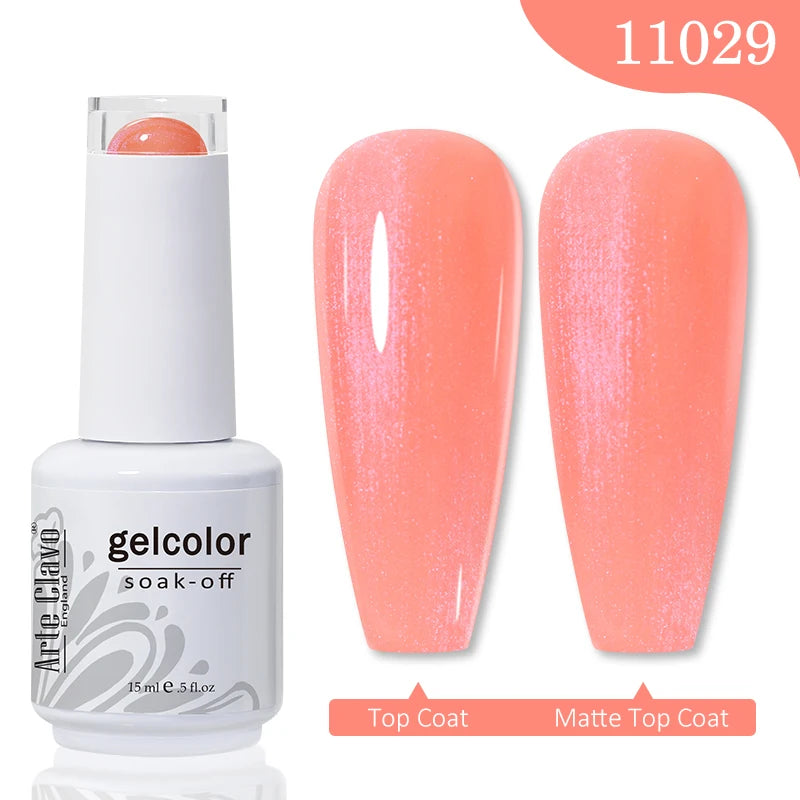 Arte Clavo 15ml Rose Red Pink Color Gel Nail Polish Autumn Winter Hot Sale Long Lasting Soak Off For Manicure Nail Art Gel