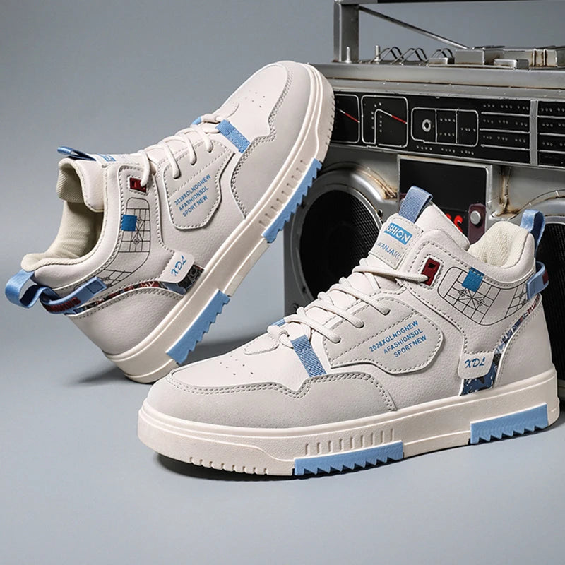 Mens Board Shoes 2025 Winter Comfortable Thick Soled Non Slip Casual Smeakers Student Street Warm Winter Cotton Shoes for Men