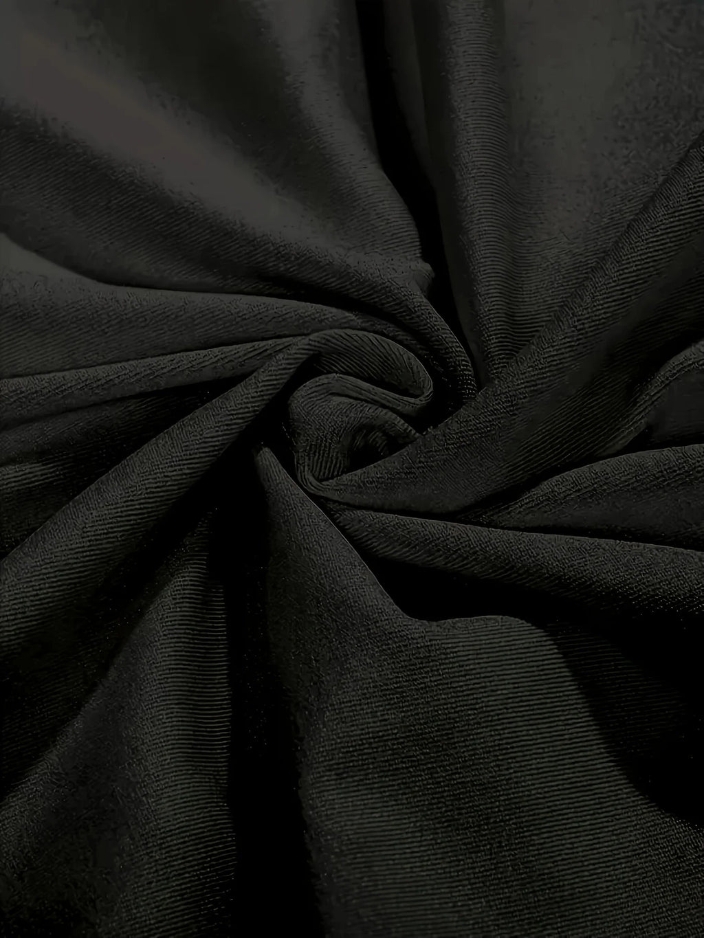 Women's Sports Outfit Set, Plus Size Abstract Figure Print Short Sleeve T-shirt Top & Medium Stretch Comfy Pants Fitness Outfit