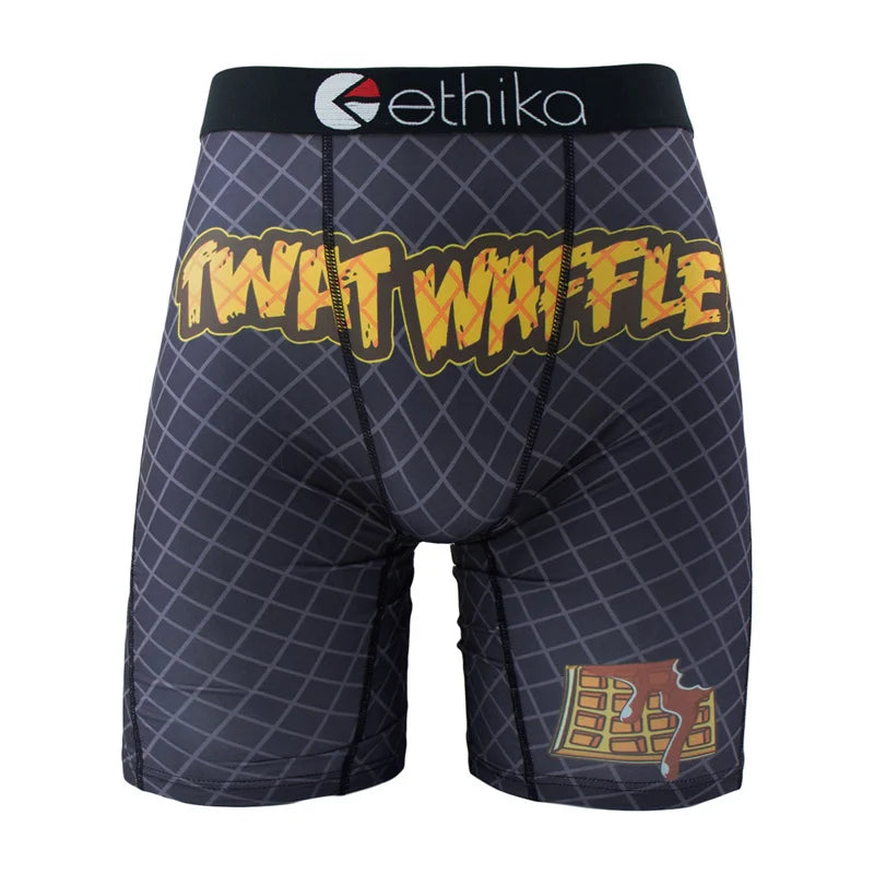 ETHIKA 1Pcs Men Underwear Boxers Breathable Mesh Crotch Mens Trunks Plus Size S-3XL Man Swimming Underpants Men's Panties Trunks