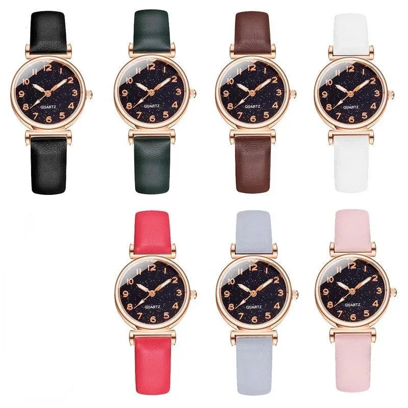 Quartz Watch Leather Strap Simple Design Dial Small Fashion Women Wristwatch Casual Watch relojes para mujer часы женские
