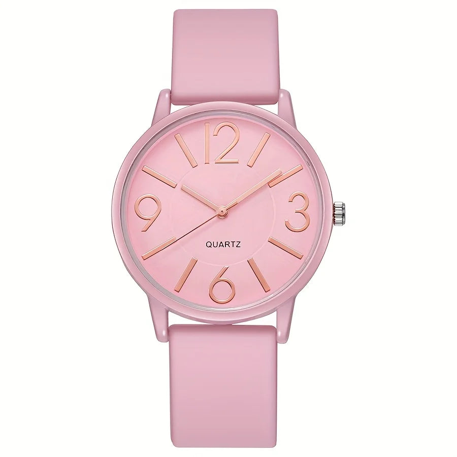 Fashion Arabic Dial Women Watches Casual Silicone Band Students Quartz Wristwatch Reloj Mujer