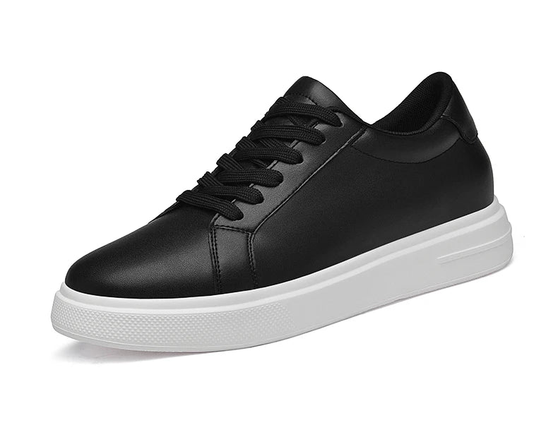 New  Men's Sneakers Elevator Shoes Heightening Height Increase Insole 6-10CM High Heels Shoes Leather Sport Shoes Men Shoes