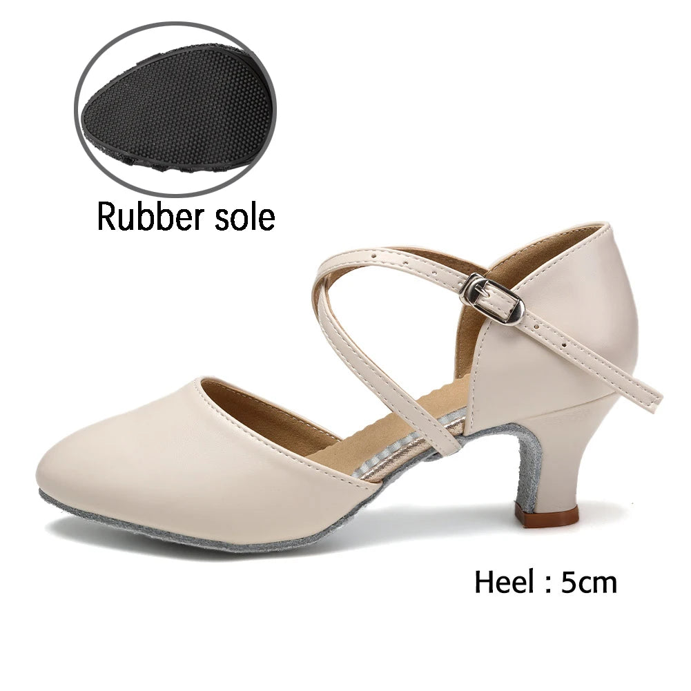 DKZSYIM Women Dance Shoes Latin Party Tango Jazz Elegant Dancing Shoes Lace-up Suede Sole Closed Toe Microfiber Leather 7 Colors