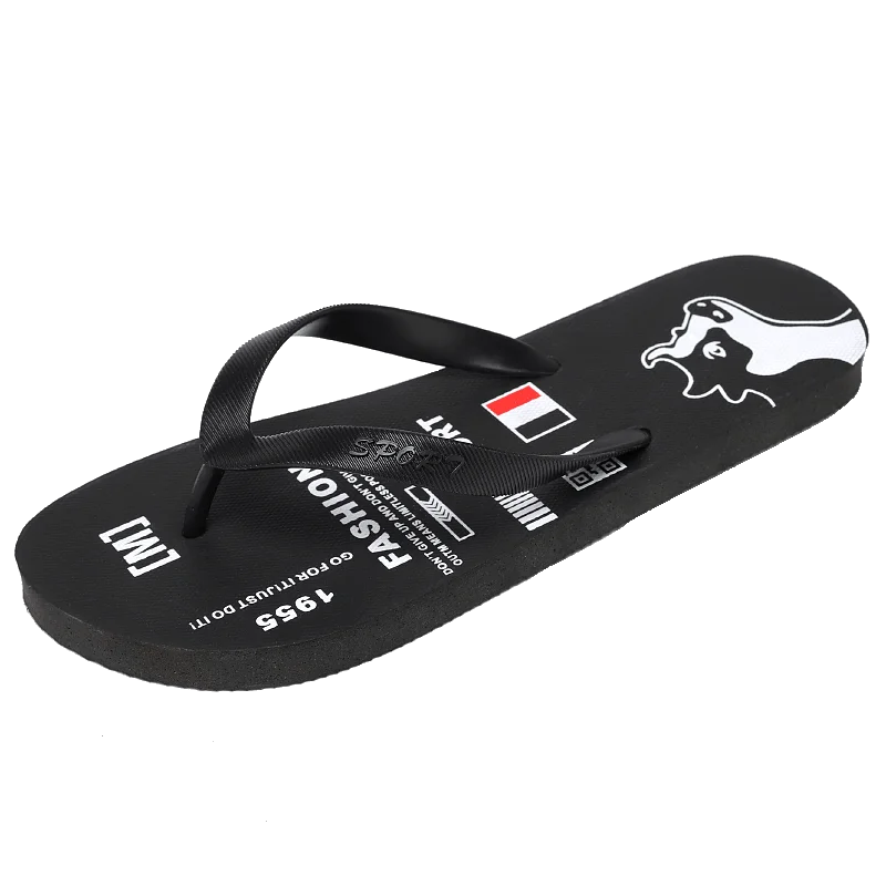 Flip Flops men's summer non-slip sandals men's foot clamp trend rubber abrasion resistant outer wear beach shoes slippers men