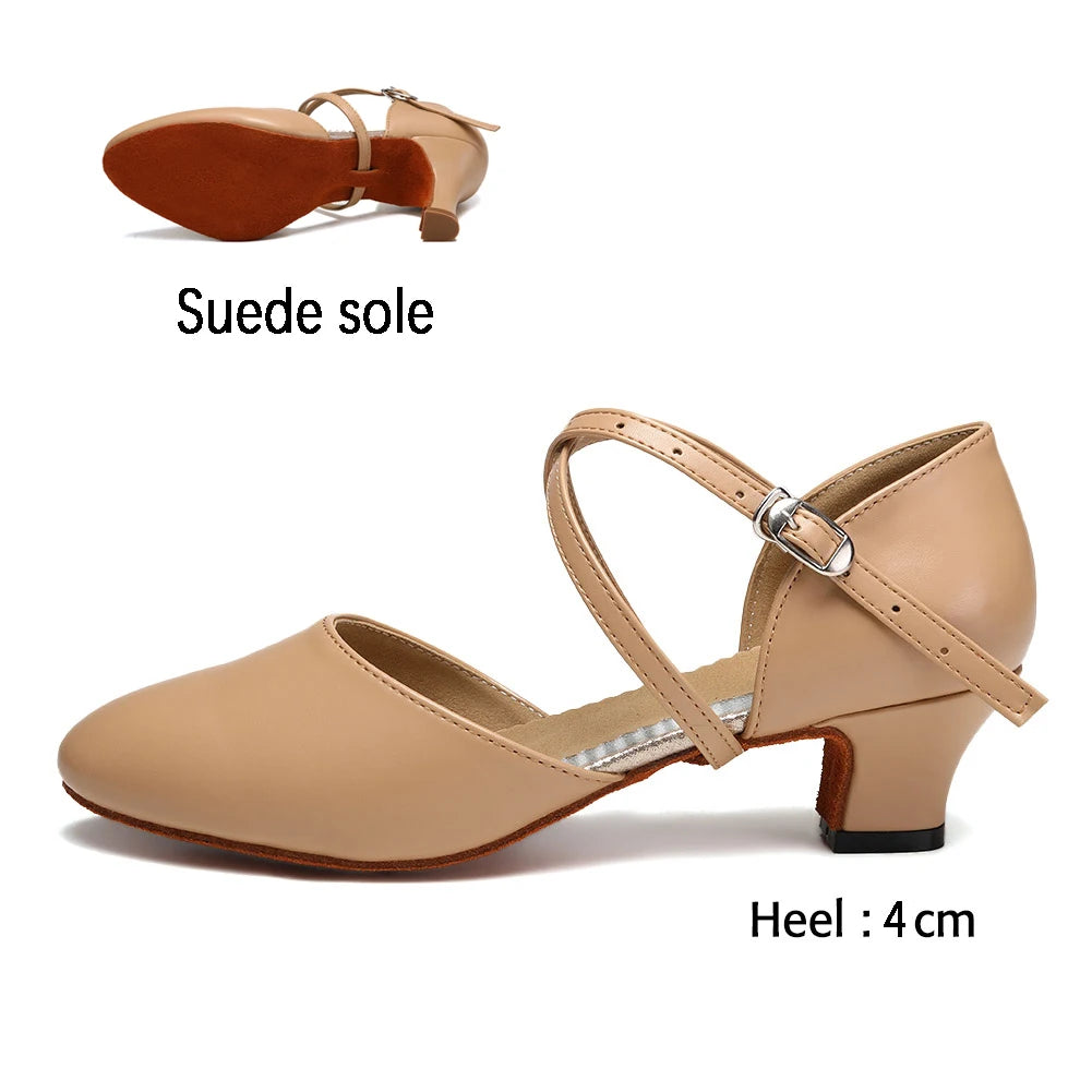 DKZSYIM Women Dance Shoes Latin Party Tango Jazz Elegant Dancing Shoes Lace-up Suede Sole Closed Toe Microfiber Leather 7 Colors