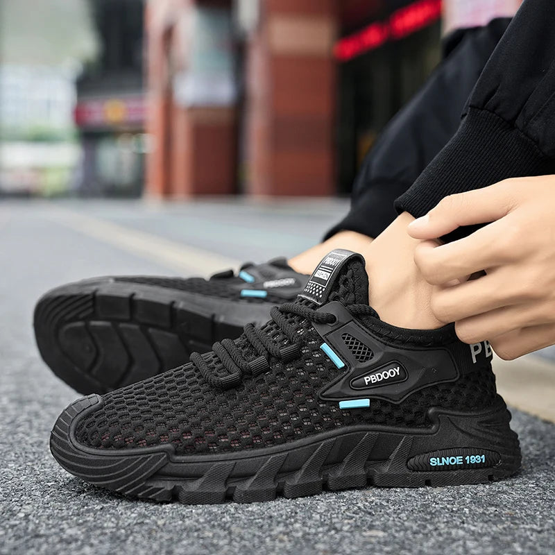2025 Men's Casual Shoes Summer Beach Anti-slip Wading Shoes Outdoor Comfortable Breathable Mesh Sneakers Men Zapatos De Hombre