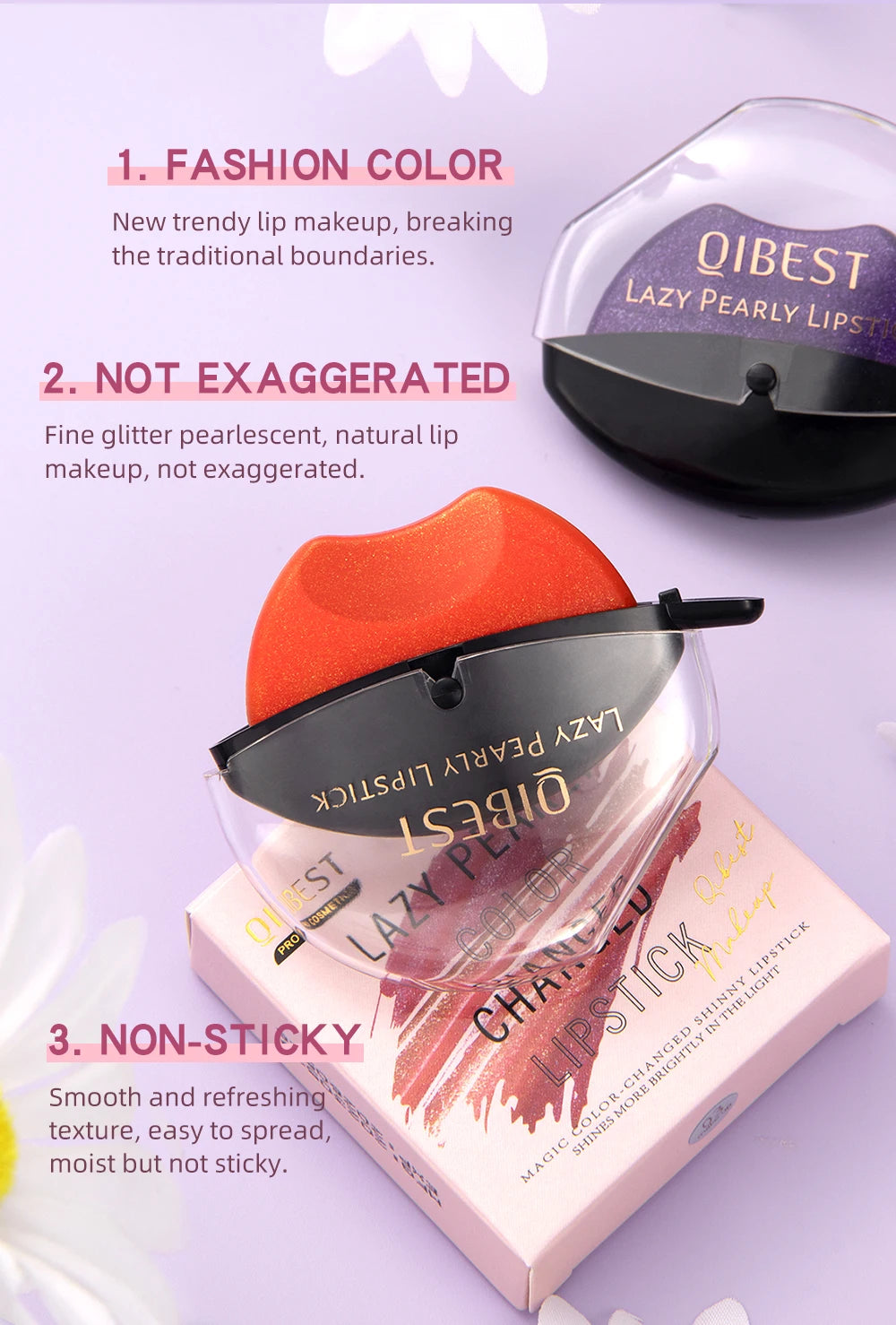 Lip-shaped lipstick seal Sip into makeup lazy blush lipstick Matte makeup effect Moisturizing lip gloss Waterproof non-stick cup