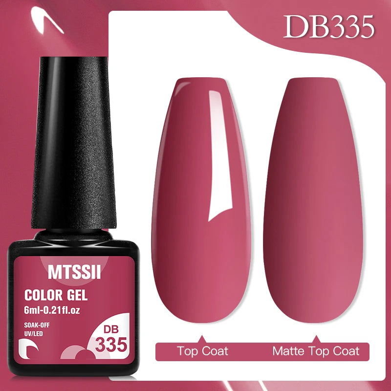 Mtssii 6ML Chocolate Color Gel Nail Polish Brown Semi Permanent UV Gel Autumn Winter Popular Soak Off Nail Art Gel Varnishes