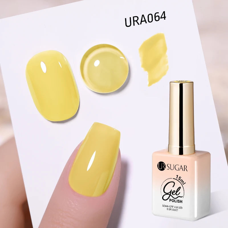 UR SUGAR 15ml Glitter Reflective Black Nail Gel Polish Flash Effect Shiny Soak Off UV Gel Manicure Colorful NeonNail Art Varnish