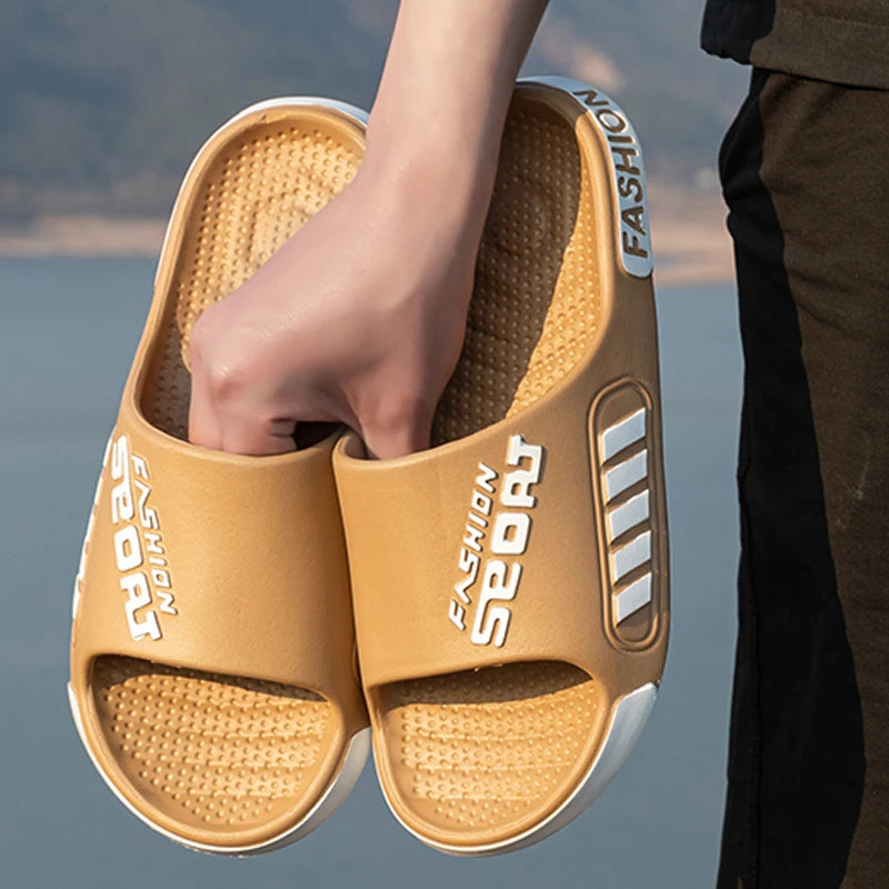 Fashion Men's Summer Slippers Anti-slip EVA Soft Sole Slipper Outdoor Beach Flip Flops for Men Household Comfortable Shoes