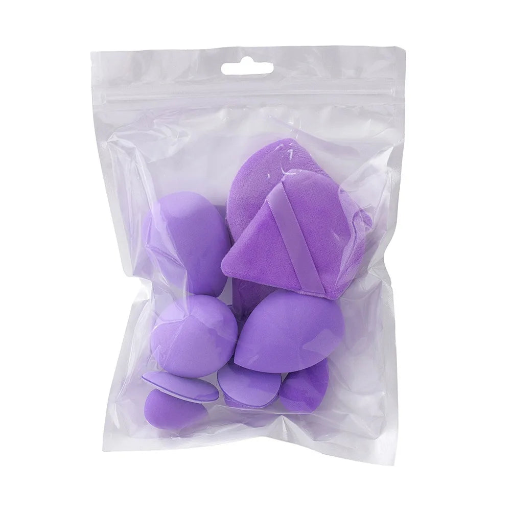 12Pcs Soft All-Purpose Makeup Sponge Set 4Types Beauty Tools Cosmetic Puff Dry Wet Dual Use Foundation Sponges Powder Puff